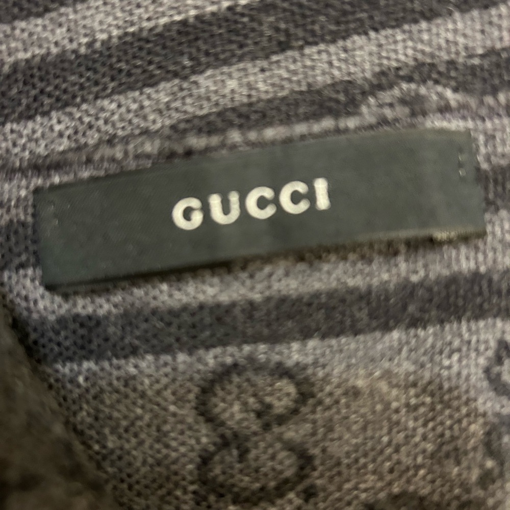Gucci Black and Gray Textured Scarf - Picture 3 of 3